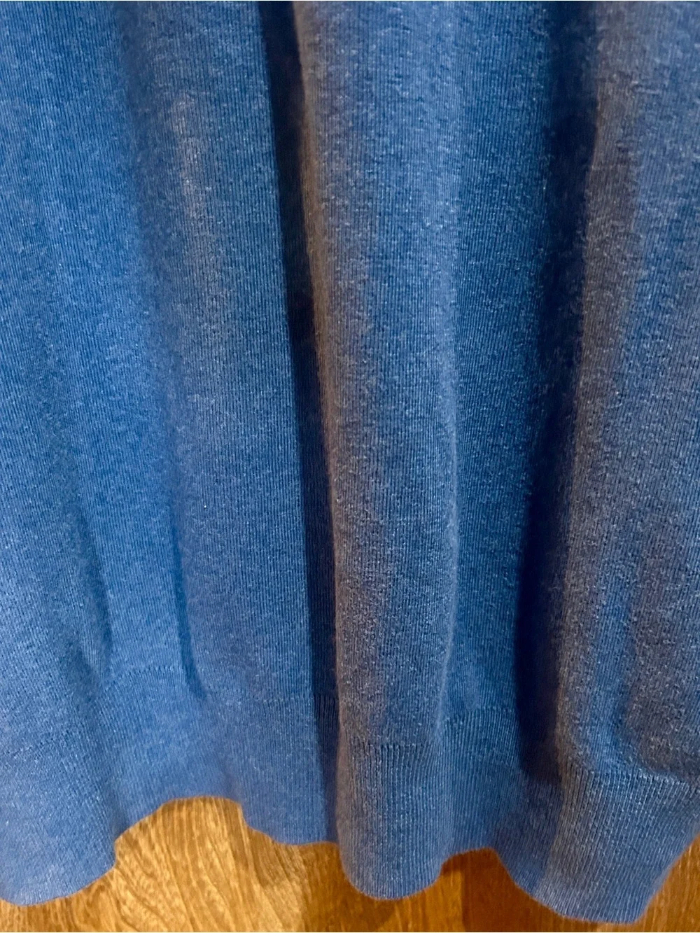 Polo Ralph Lauren Pima Cotton V-Neck Sweater LT Slate Blue Yellow Pony